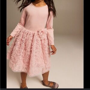 H&M Blush Bow Pink Formal Kids Dress new with tags